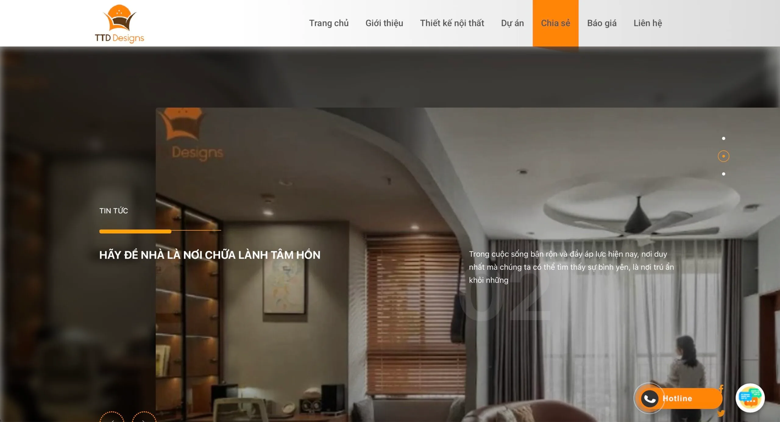 Trang bài viết chia sẻ với khách hàng