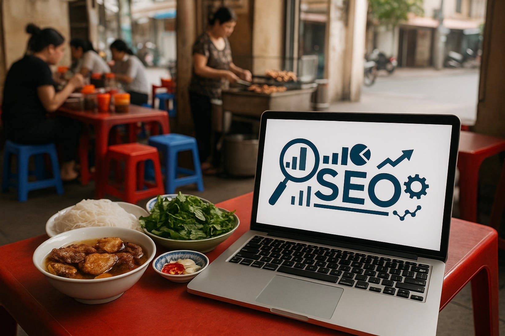 tự làm SEO cho quán bún chả
