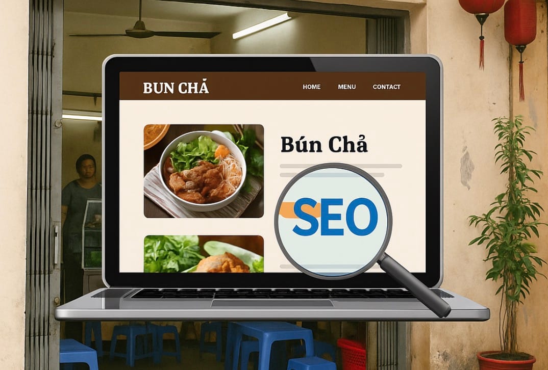 Quán bún chả bình dân có cần làm website