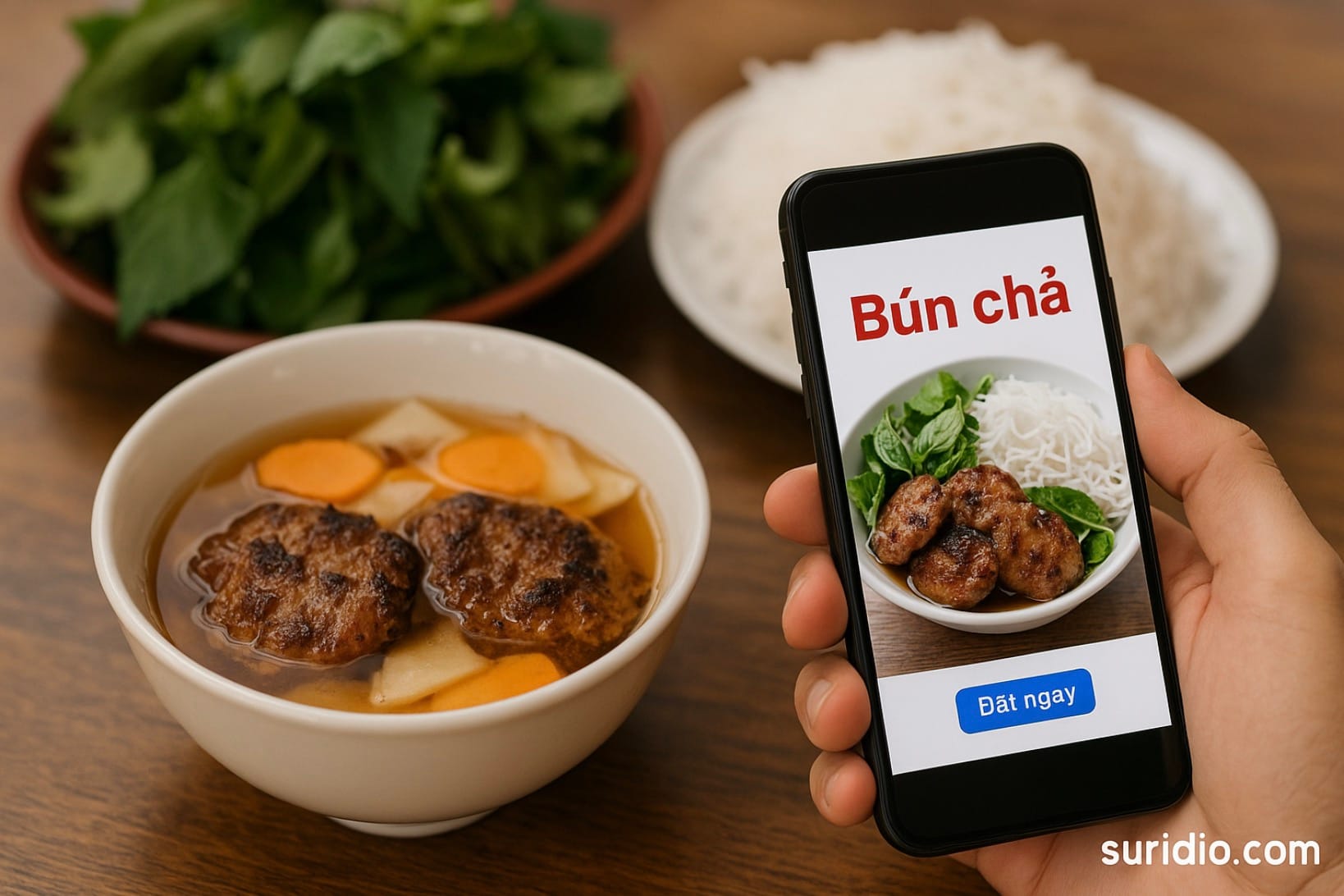 chạy quảng cáo quán bún chả